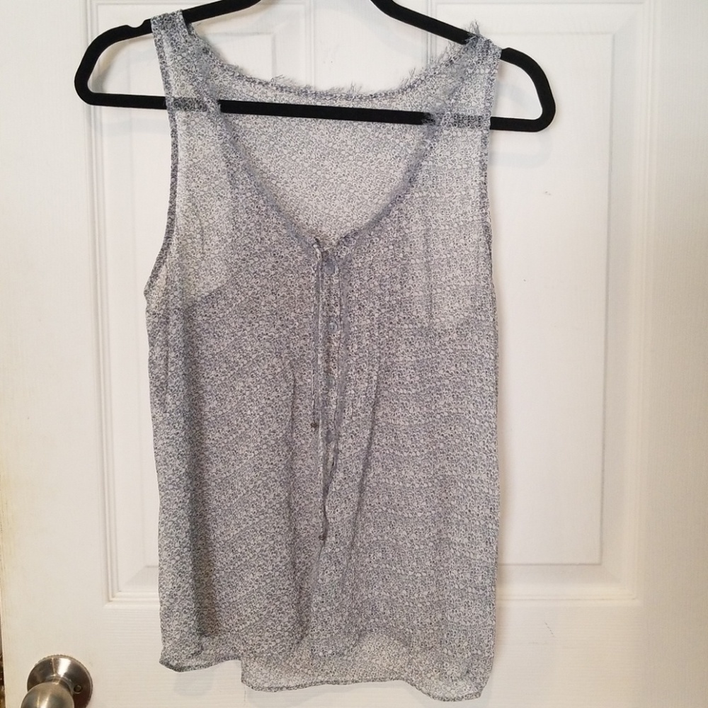 Blue sheer blouse